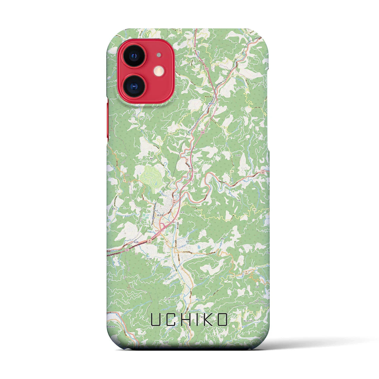 【内子(愛媛県)】地図柄iPhoneケース(バックカバータイプ)