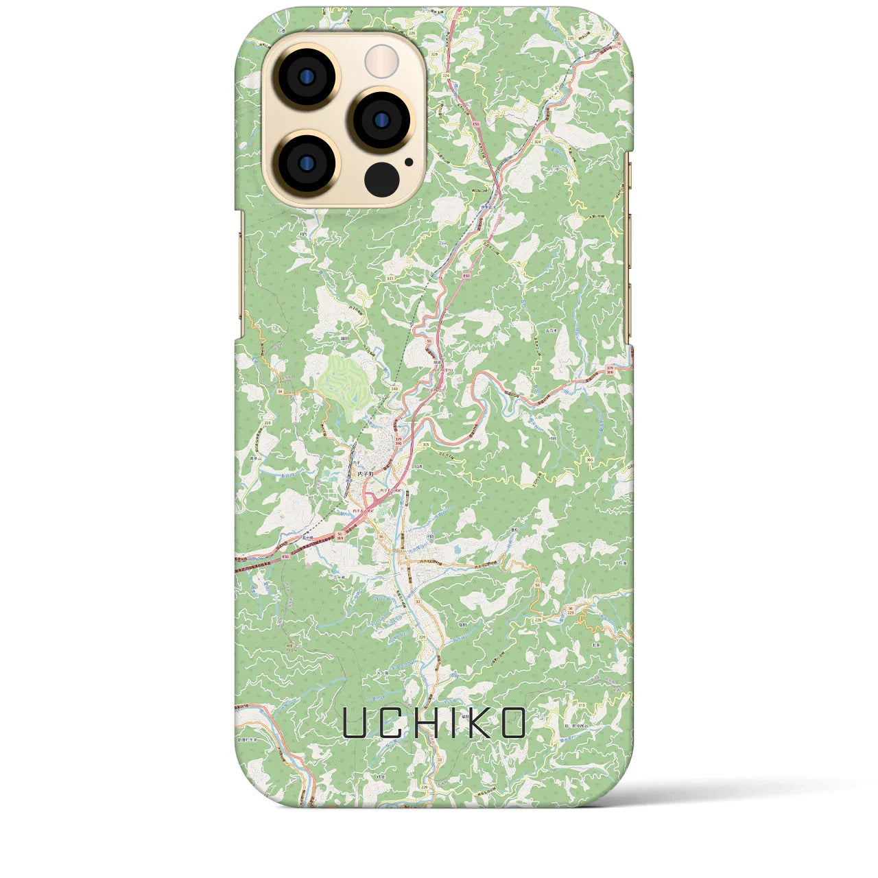 【内子(愛媛県)】地図柄iPhoneケース(バックカバータイプ)