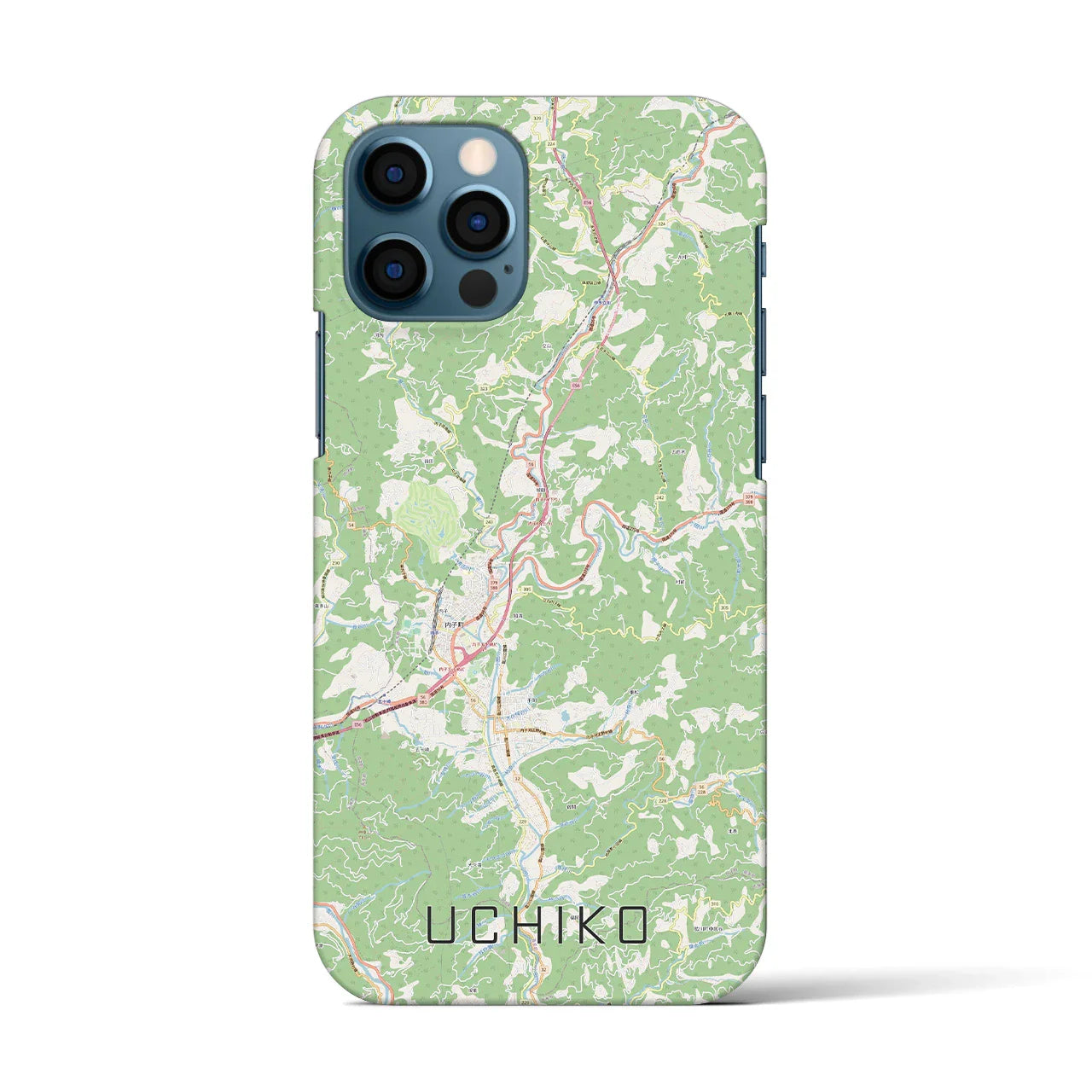 【内子(愛媛県)】地図柄iPhoneケース(バックカバータイプ)