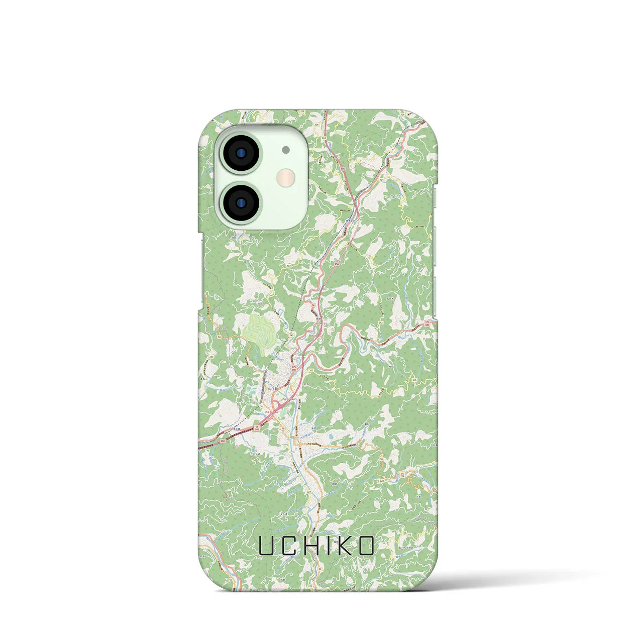 【内子(愛媛県)】地図柄iPhoneケース(バックカバータイプ)