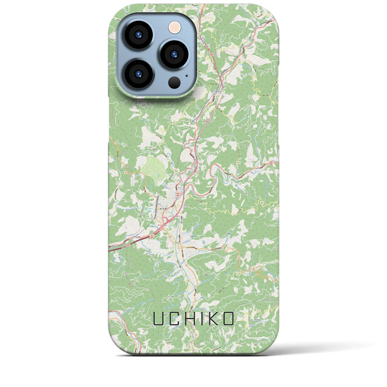 【内子(愛媛県)】地図柄iPhoneケース(バックカバータイプ)