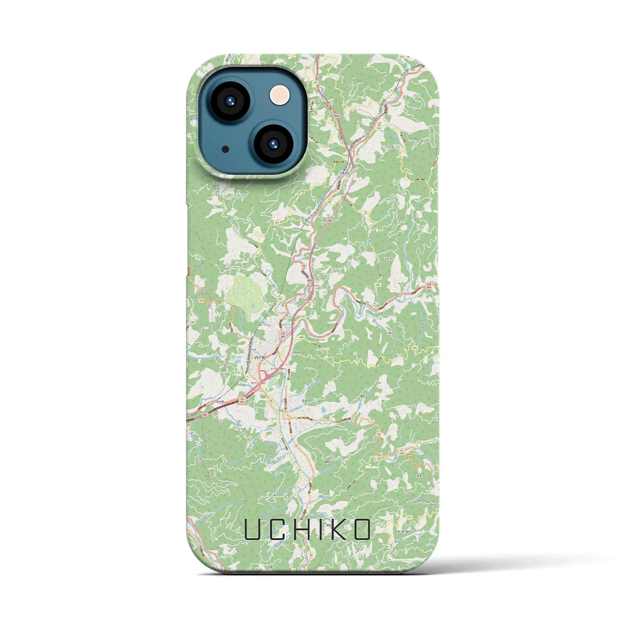 【内子(愛媛県)】地図柄iPhoneケース(バックカバータイプ)