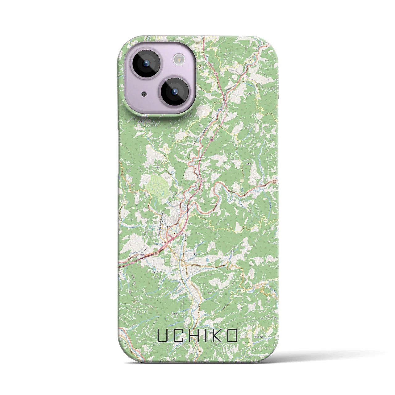 【内子(愛媛県)】地図柄iPhoneケース(バックカバータイプ)
