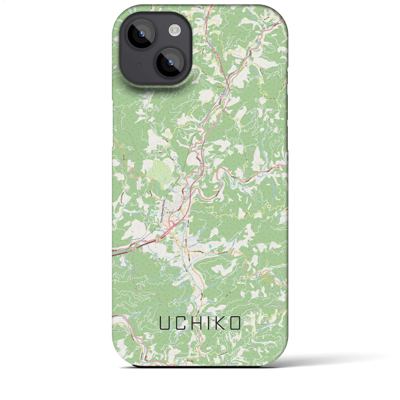【内子(愛媛県)】地図柄iPhoneケース(バックカバータイプ)