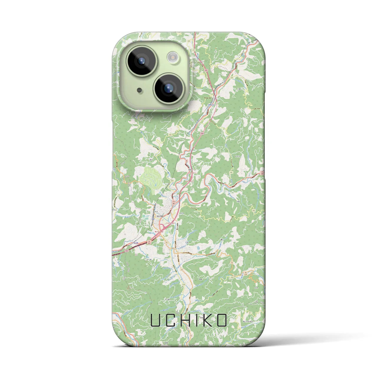 【内子(愛媛県)】地図柄iPhoneケース(バックカバータイプ)