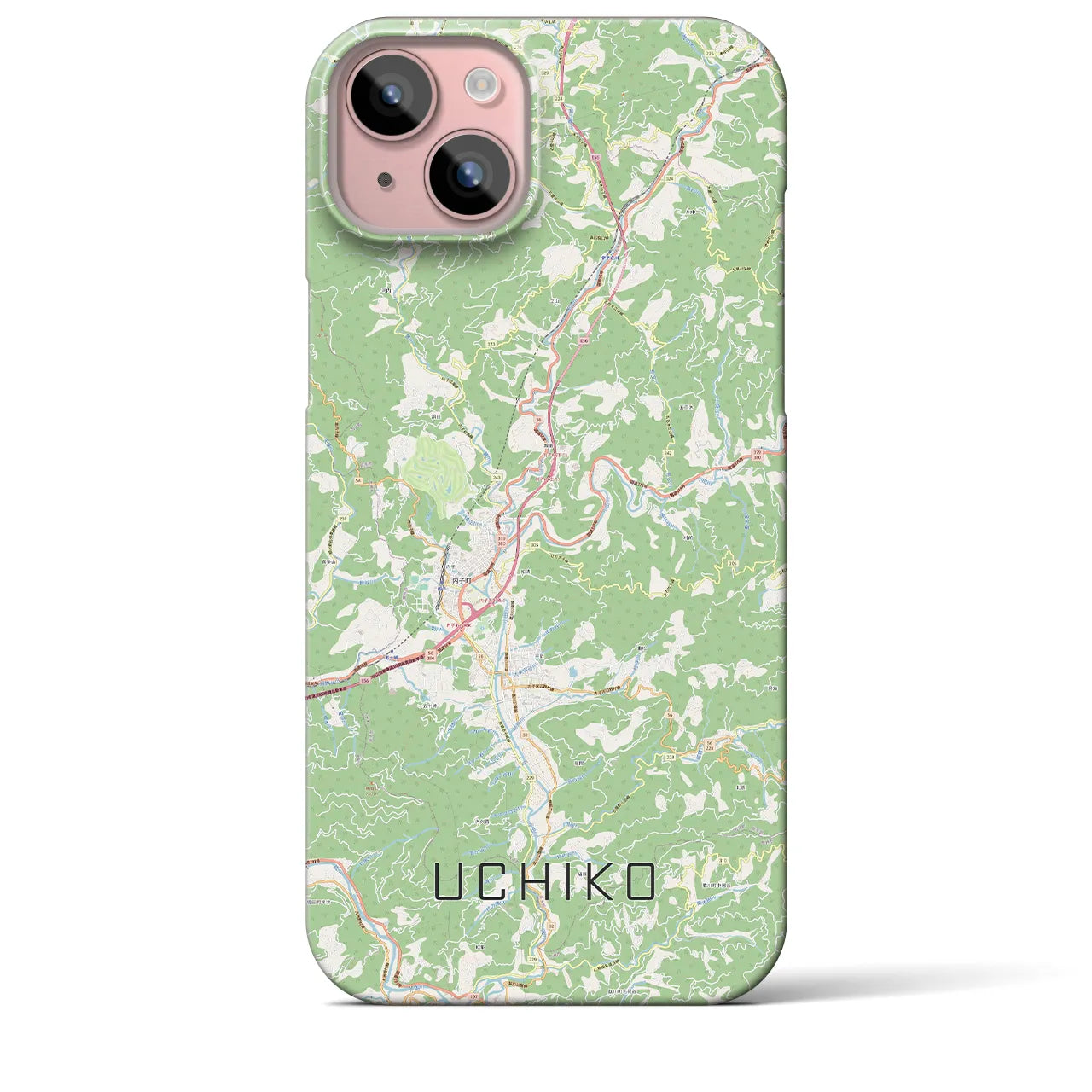 【内子(愛媛県)】地図柄iPhoneケース(バックカバータイプ)
