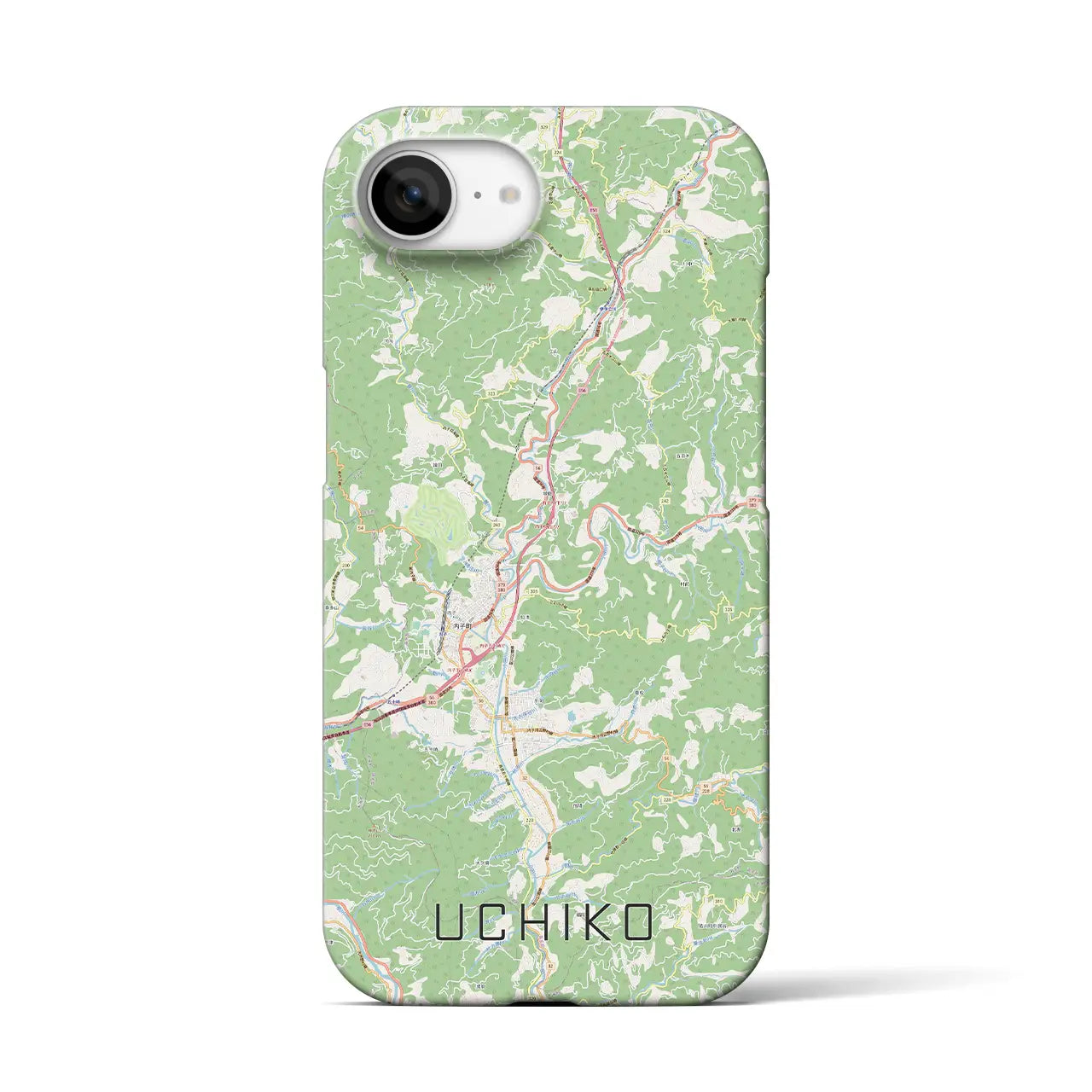 【内子(愛媛県)】地図柄iPhoneケース(バックカバータイプ)