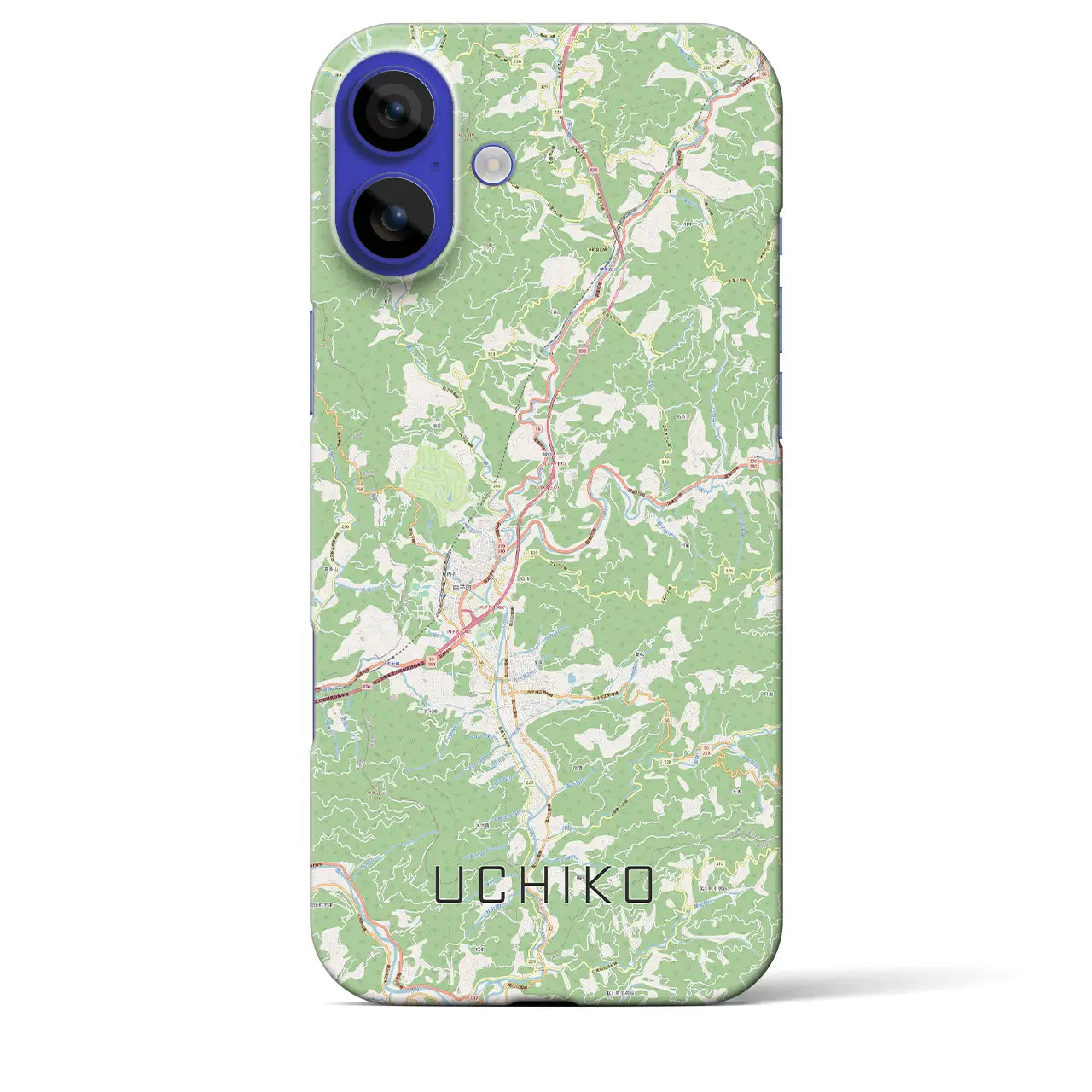 【内子(愛媛県)】地図柄iPhoneケース(バックカバータイプ)ナチュラル・iPhone 16 Pro Max 用