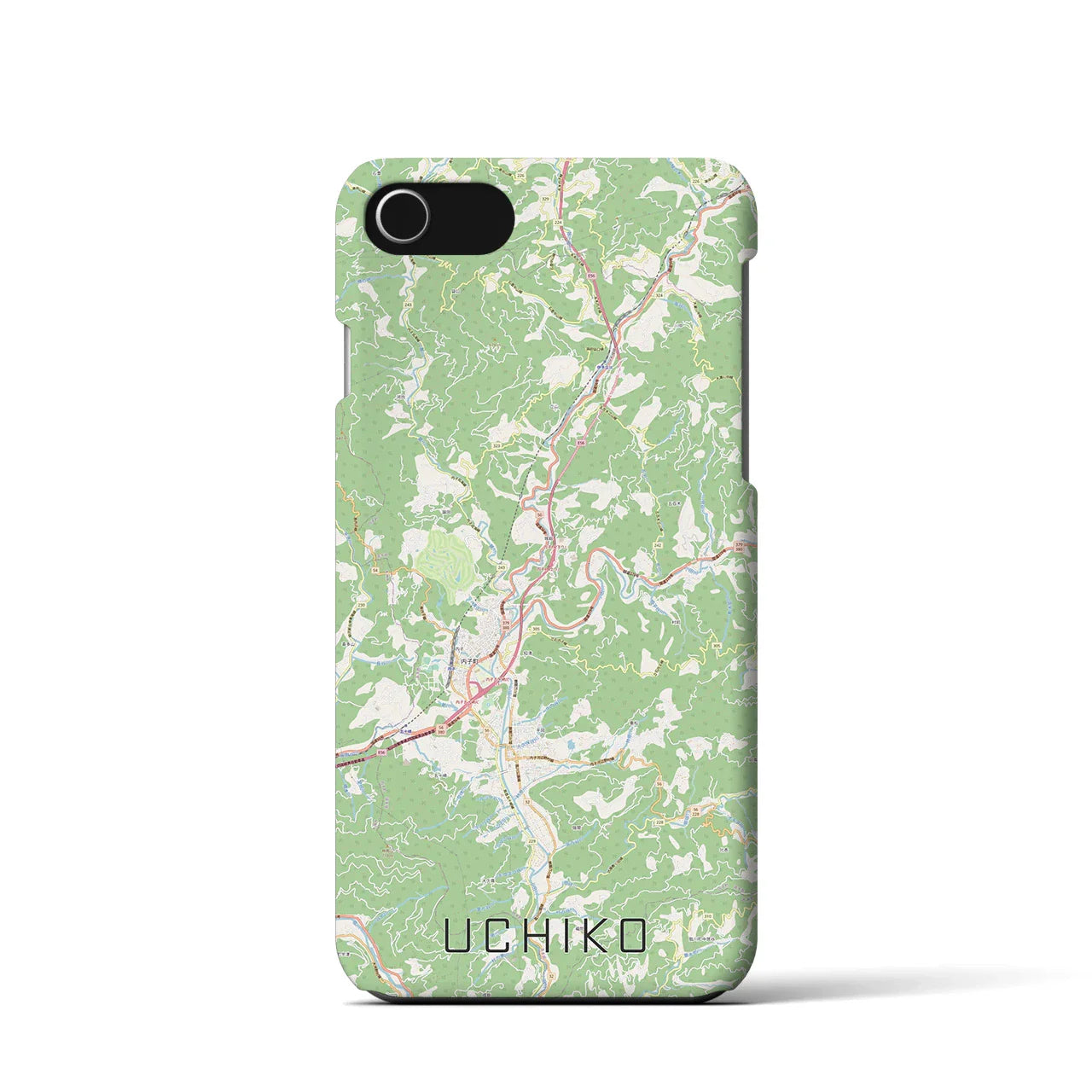【内子(愛媛県)】地図柄iPhoneケース(バックカバータイプ)