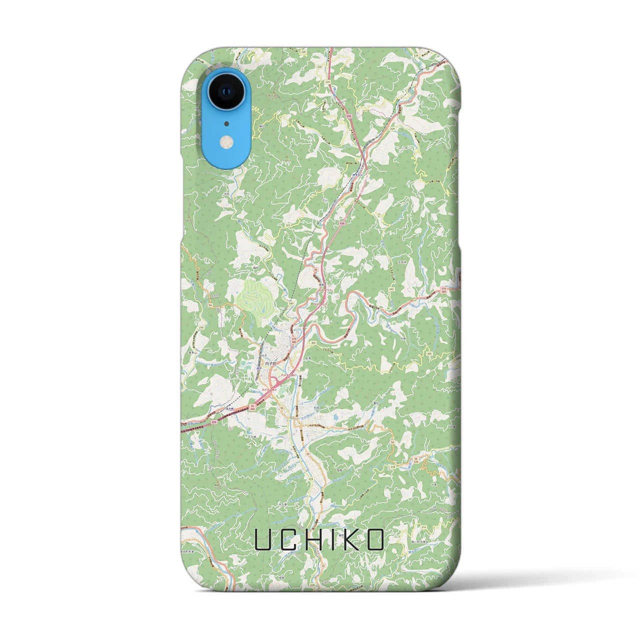 【内子(愛媛県)】地図柄iPhoneケース(バックカバータイプ)