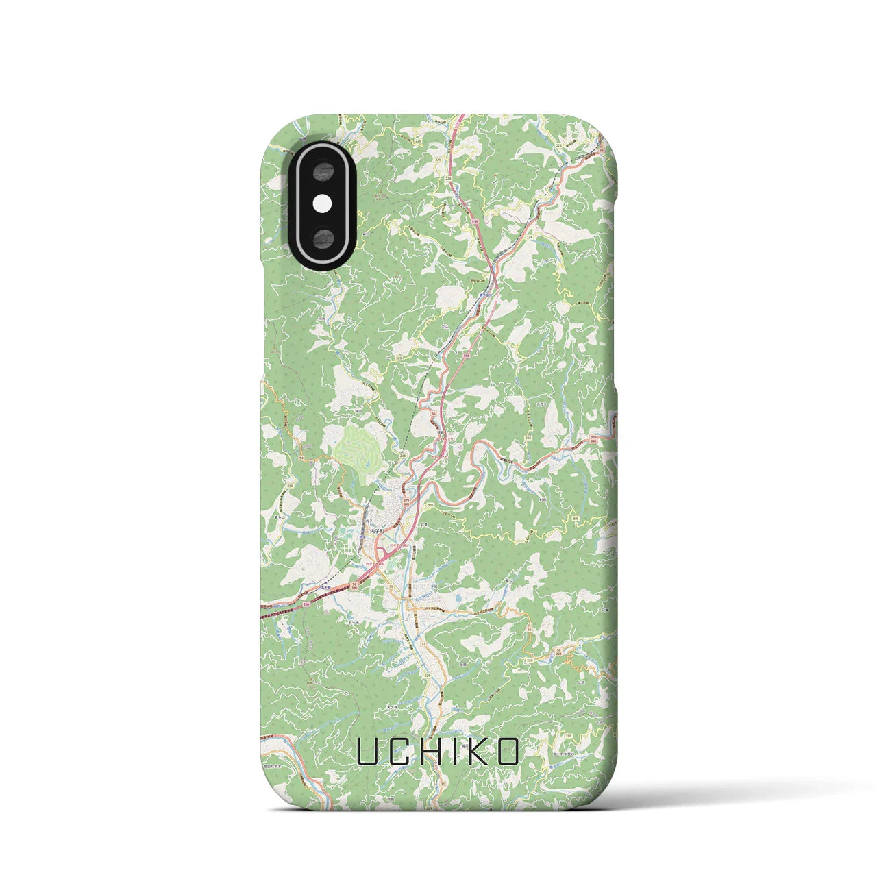 【内子(愛媛県)】地図柄iPhoneケース(バックカバータイプ)
