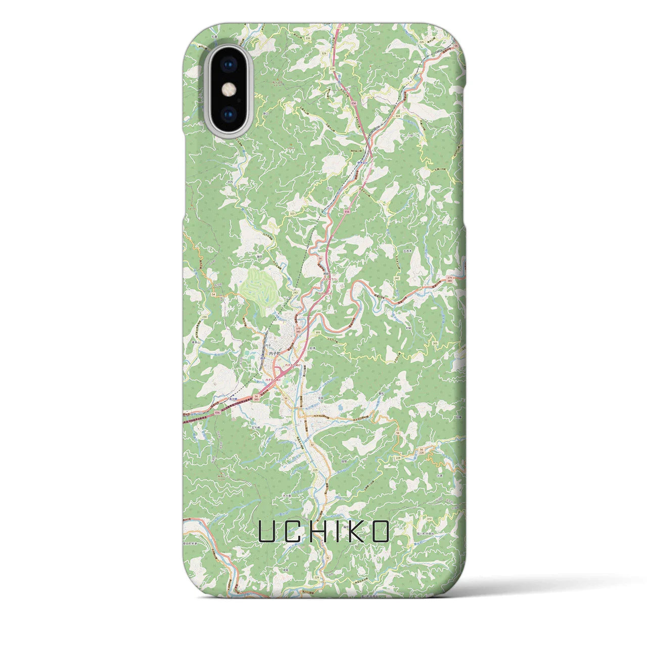 【内子(愛媛県)】地図柄iPhoneケース(バックカバータイプ)