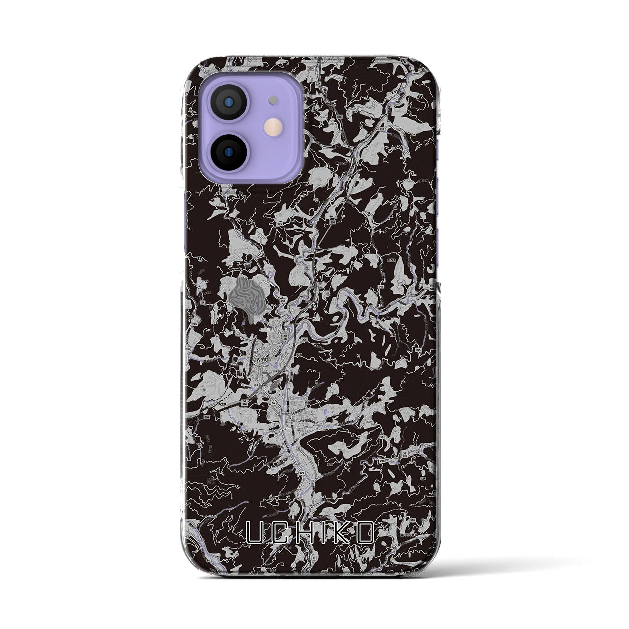 【内子(愛媛県)】地図柄iPhoneケース(クリアタイプ)