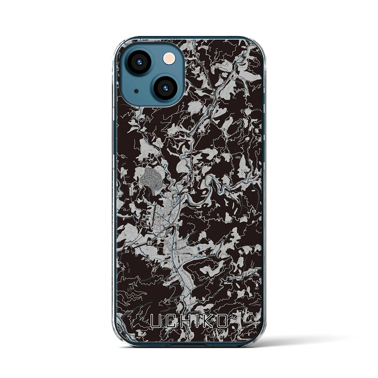 【内子(愛媛県)】地図柄iPhoneケース(クリアタイプ)