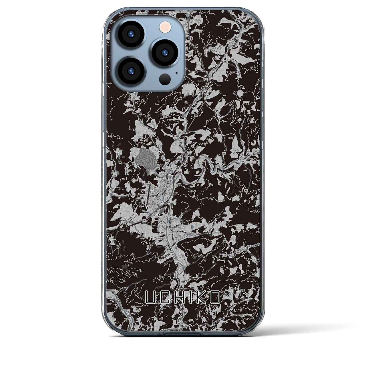 【内子(愛媛県)】地図柄iPhoneケース(クリアタイプ)