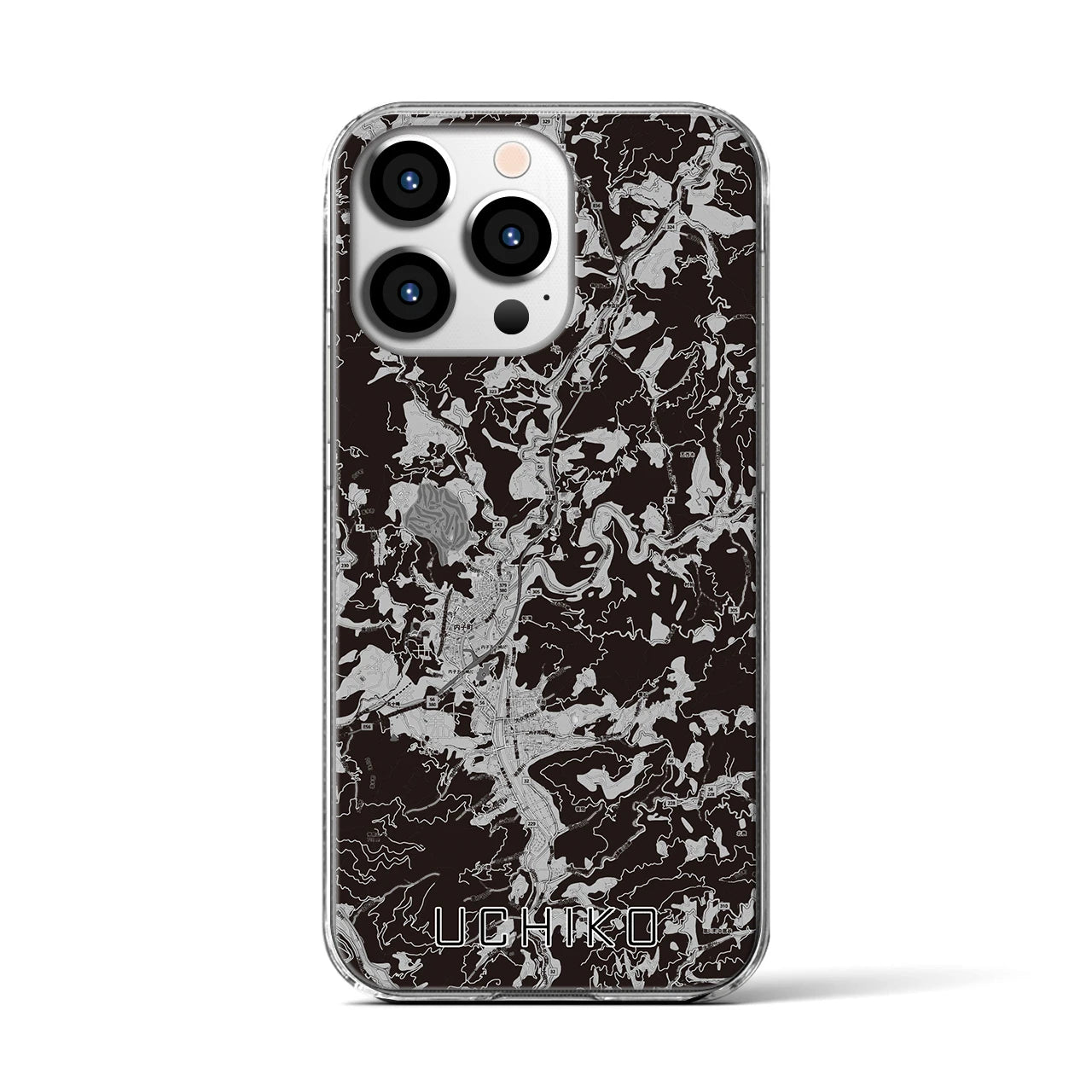 【内子(愛媛県)】地図柄iPhoneケース(クリアタイプ)