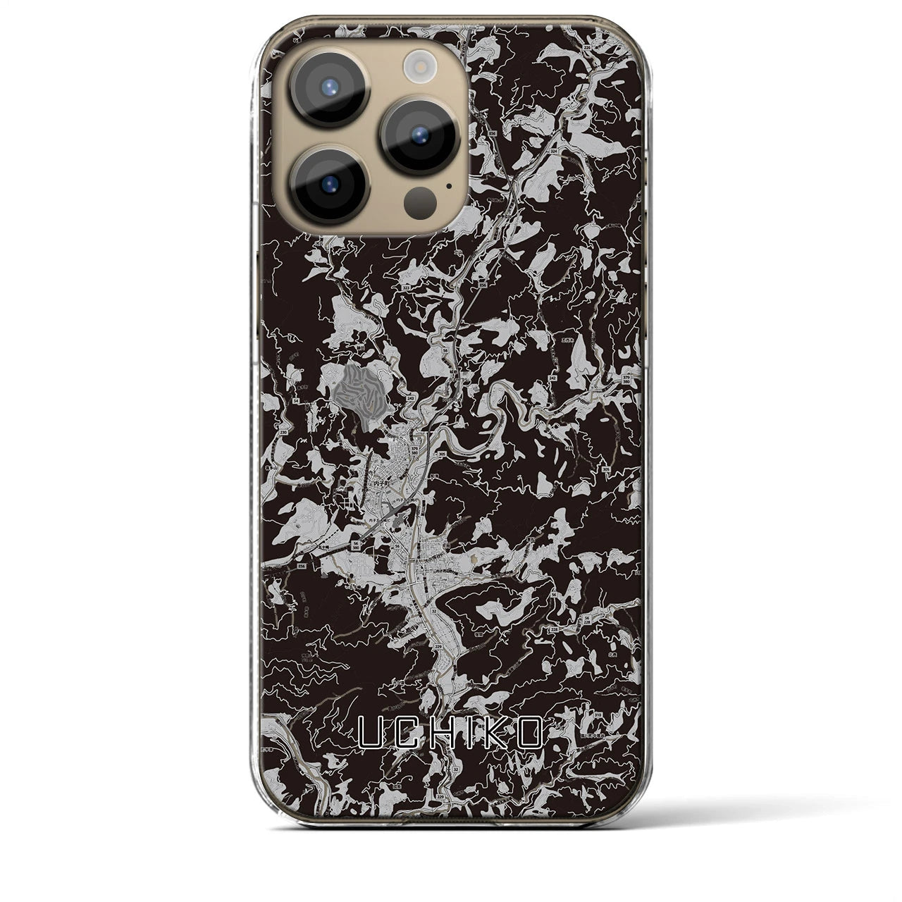 【内子(愛媛県)】地図柄iPhoneケース(クリアタイプ)