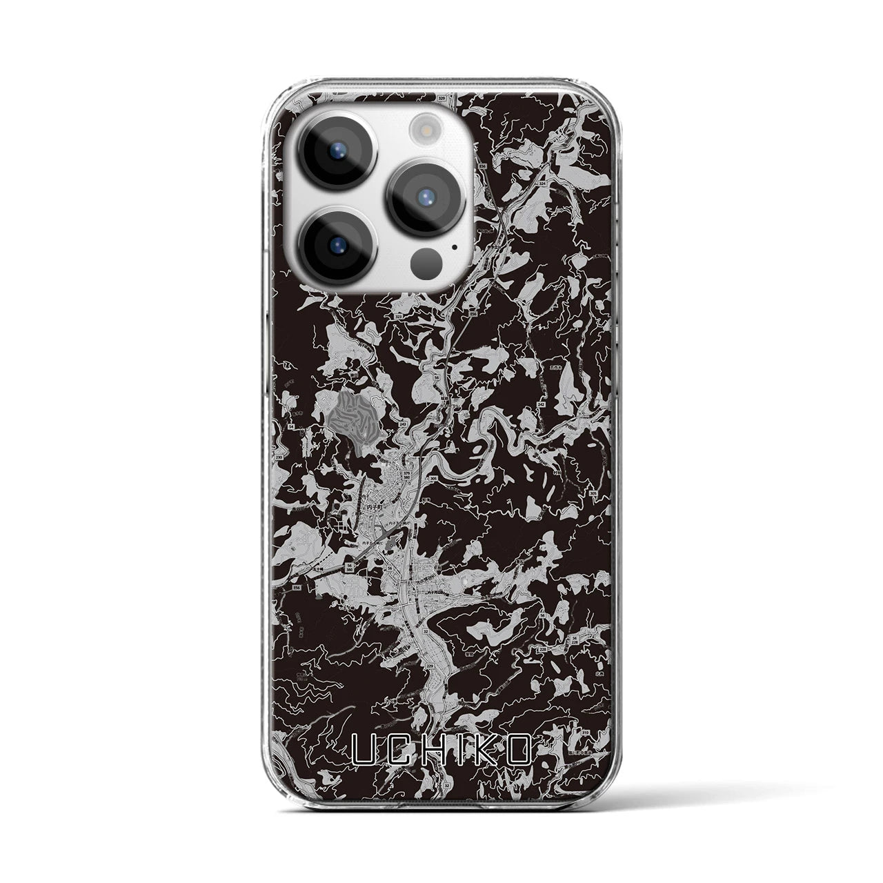 【内子(愛媛県)】地図柄iPhoneケース(クリアタイプ)