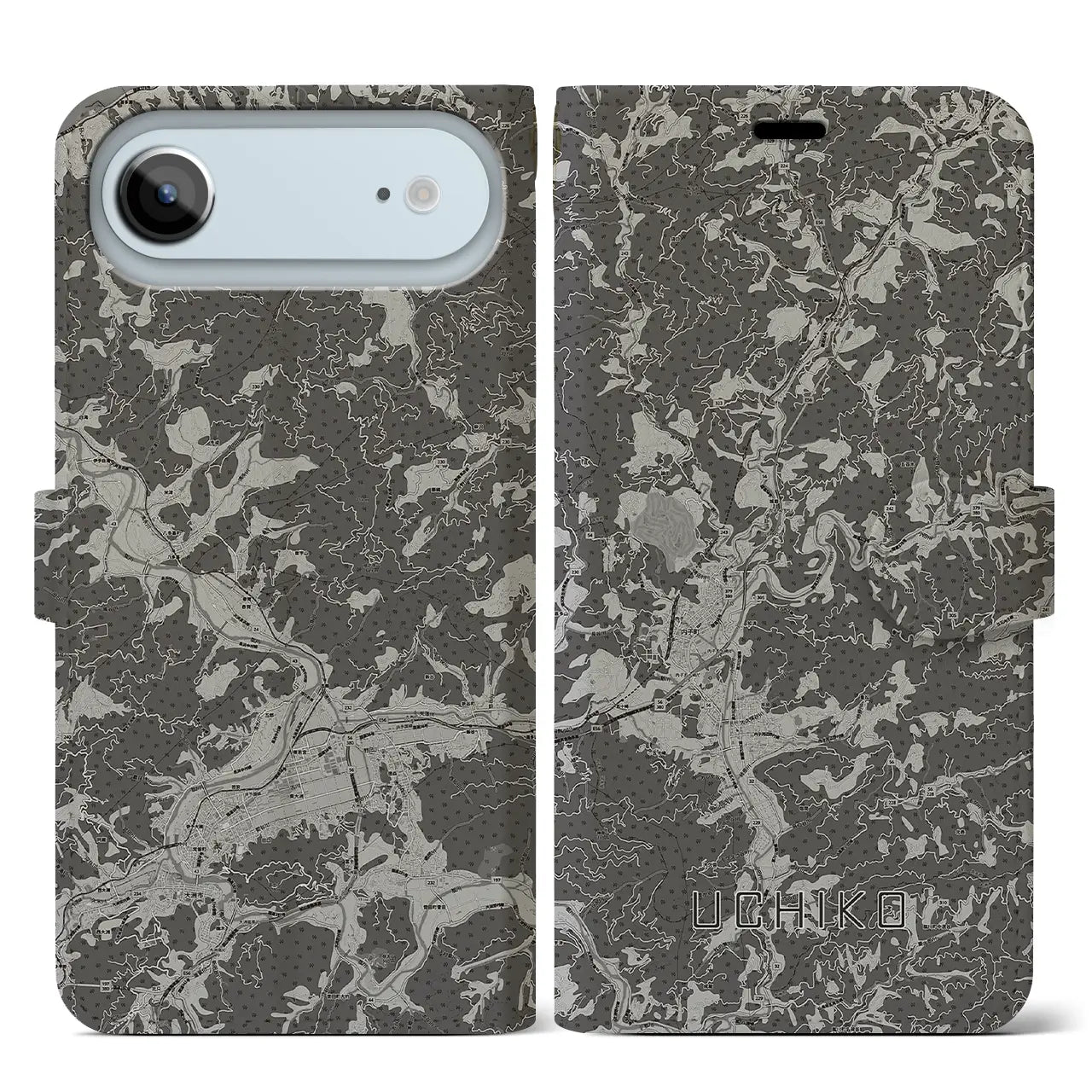 【内子(愛媛県)】地図柄iPhoneケース(手帳タイプ)