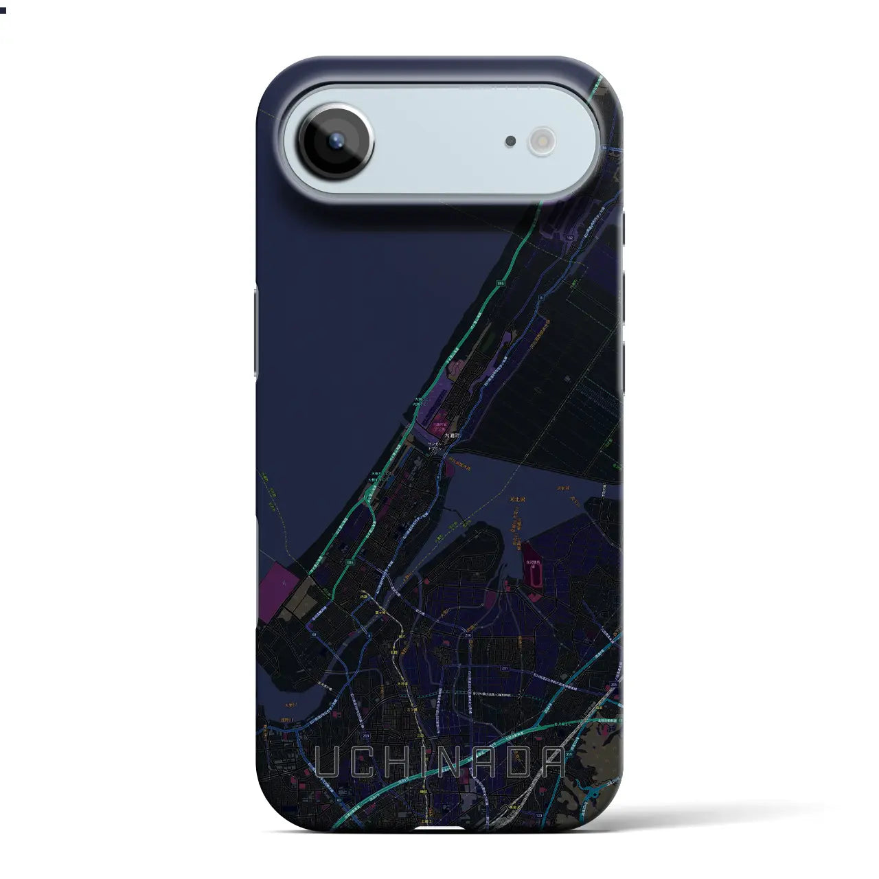 【内灘(石川県)】地図柄iPhoneケース(バックカバータイプ)