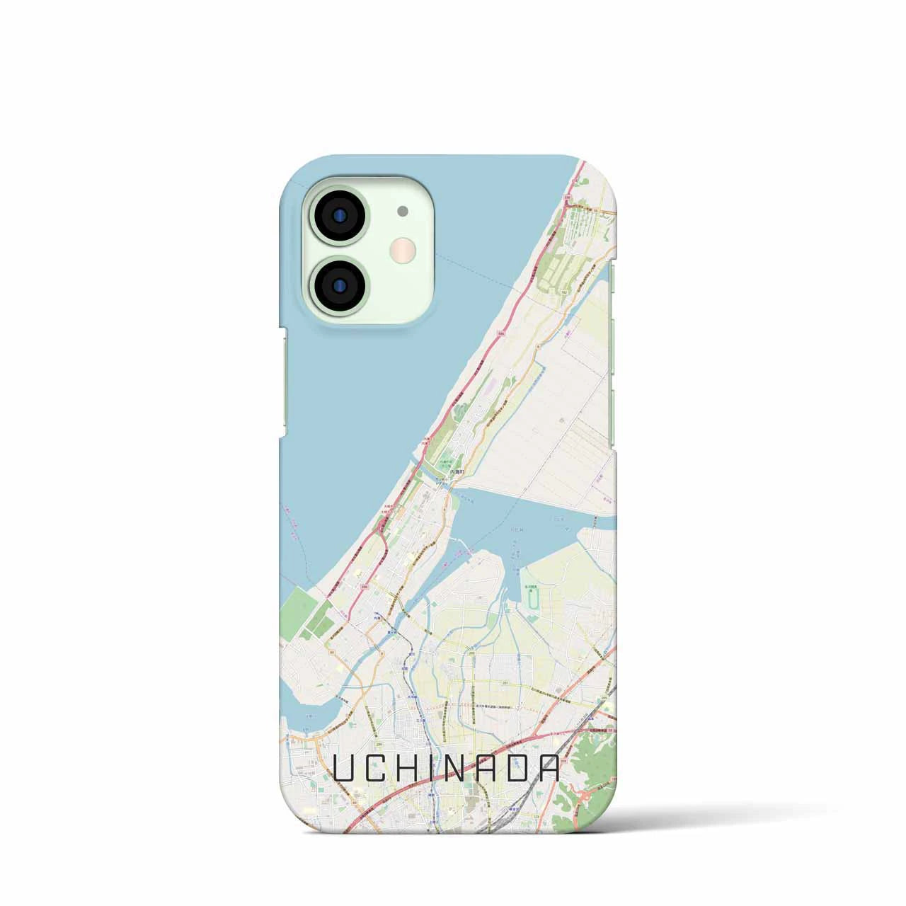 【内灘(石川県)】地図柄iPhoneケース(バックカバータイプ)