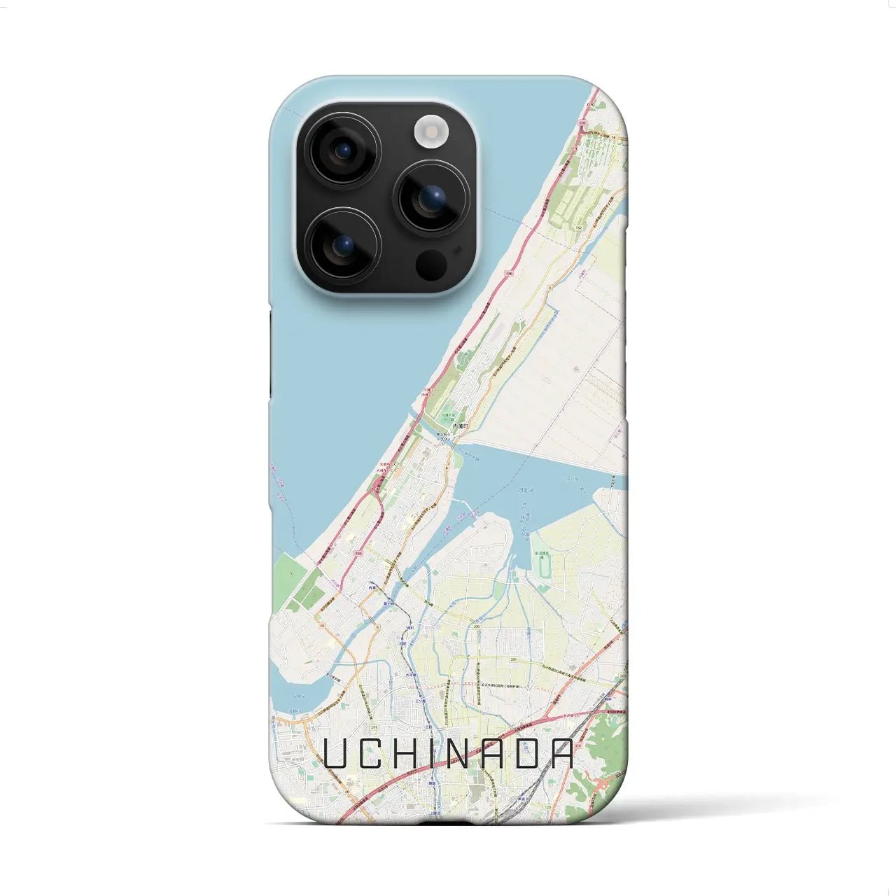 【内灘(石川県)】地図柄iPhoneケース(バックカバータイプ)