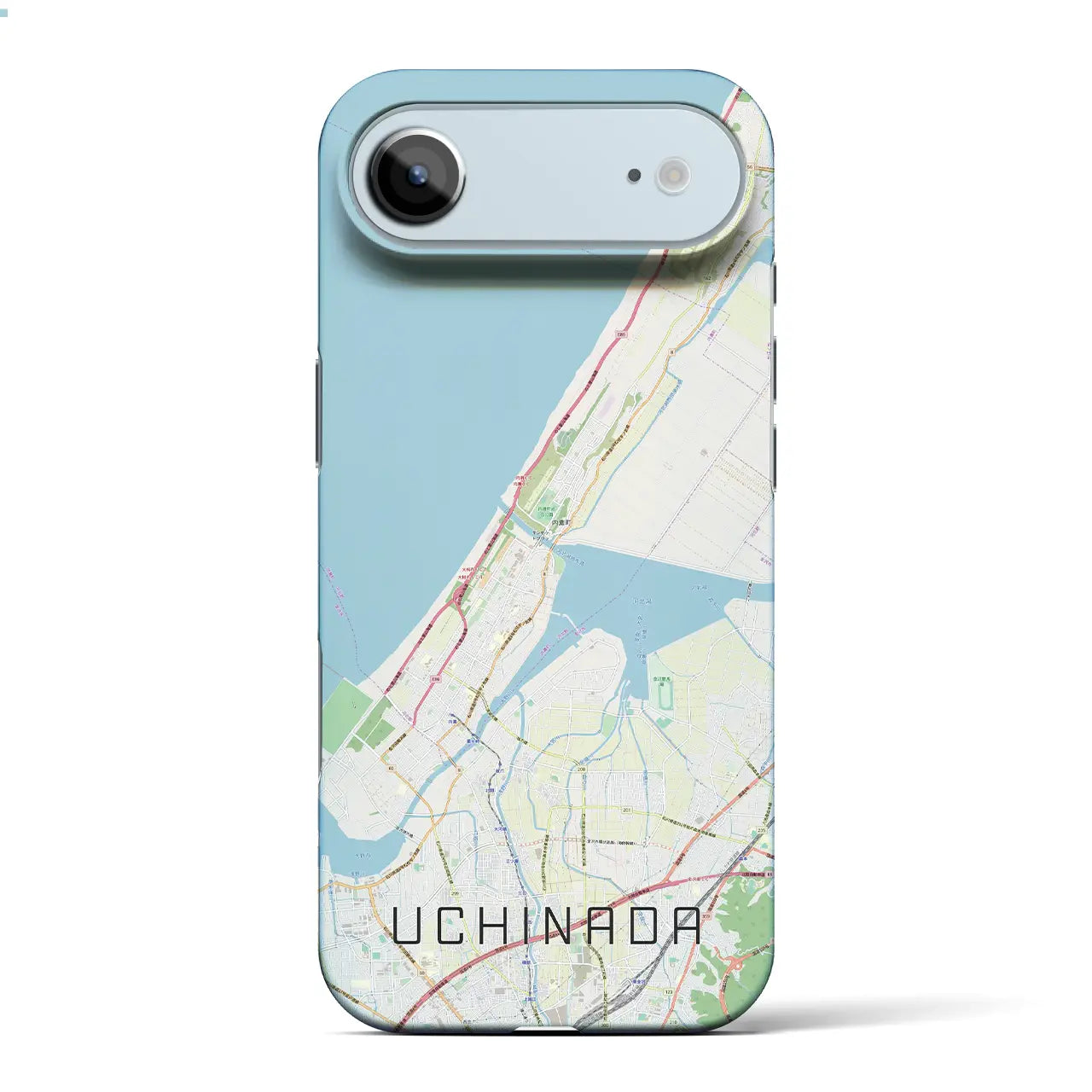 【内灘(石川県)】地図柄iPhoneケース(バックカバータイプ)