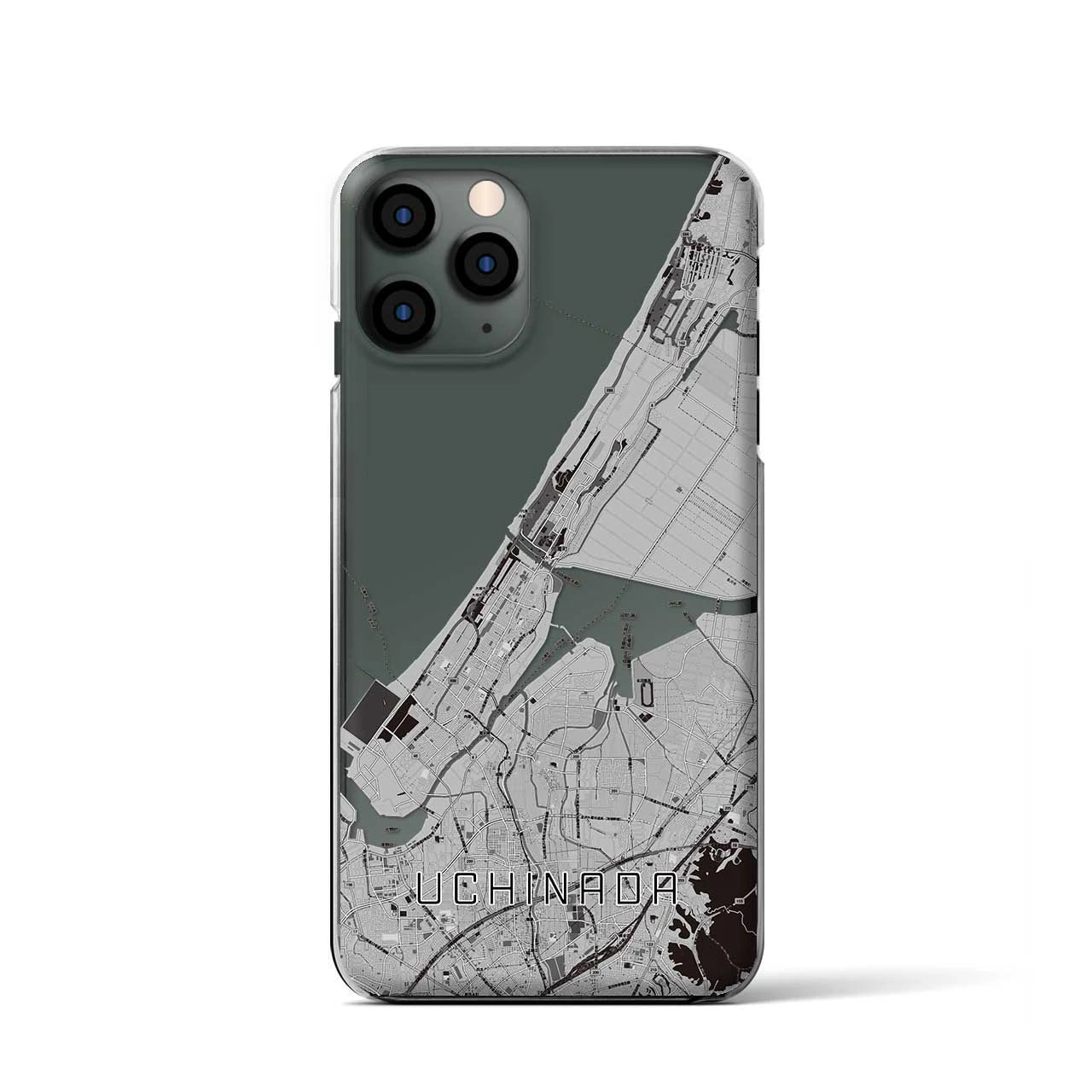 【内灘(石川県)】地図柄iPhoneケース(クリアタイプ)