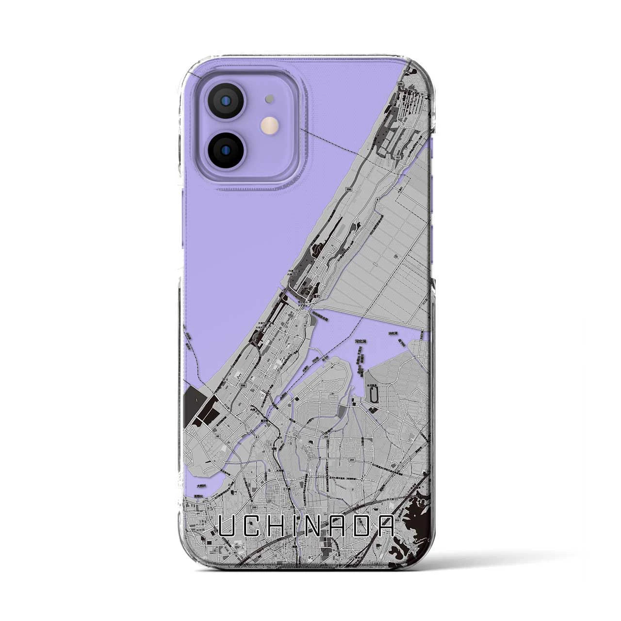 【内灘(石川県)】地図柄iPhoneケース(クリアタイプ)