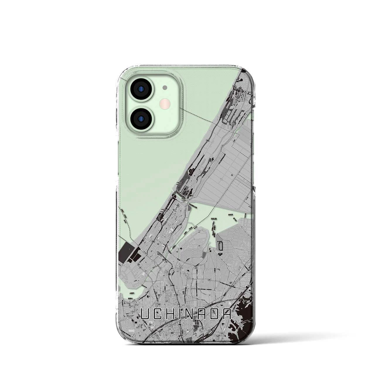 【内灘(石川県)】地図柄iPhoneケース(クリアタイプ)