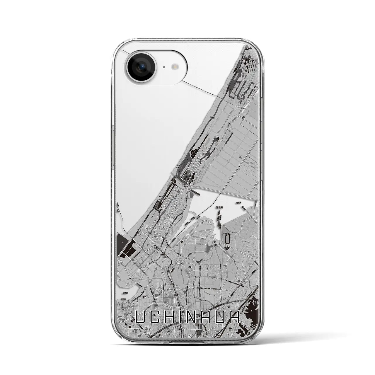 【内灘(石川県)】地図柄iPhoneケース(クリアタイプ)