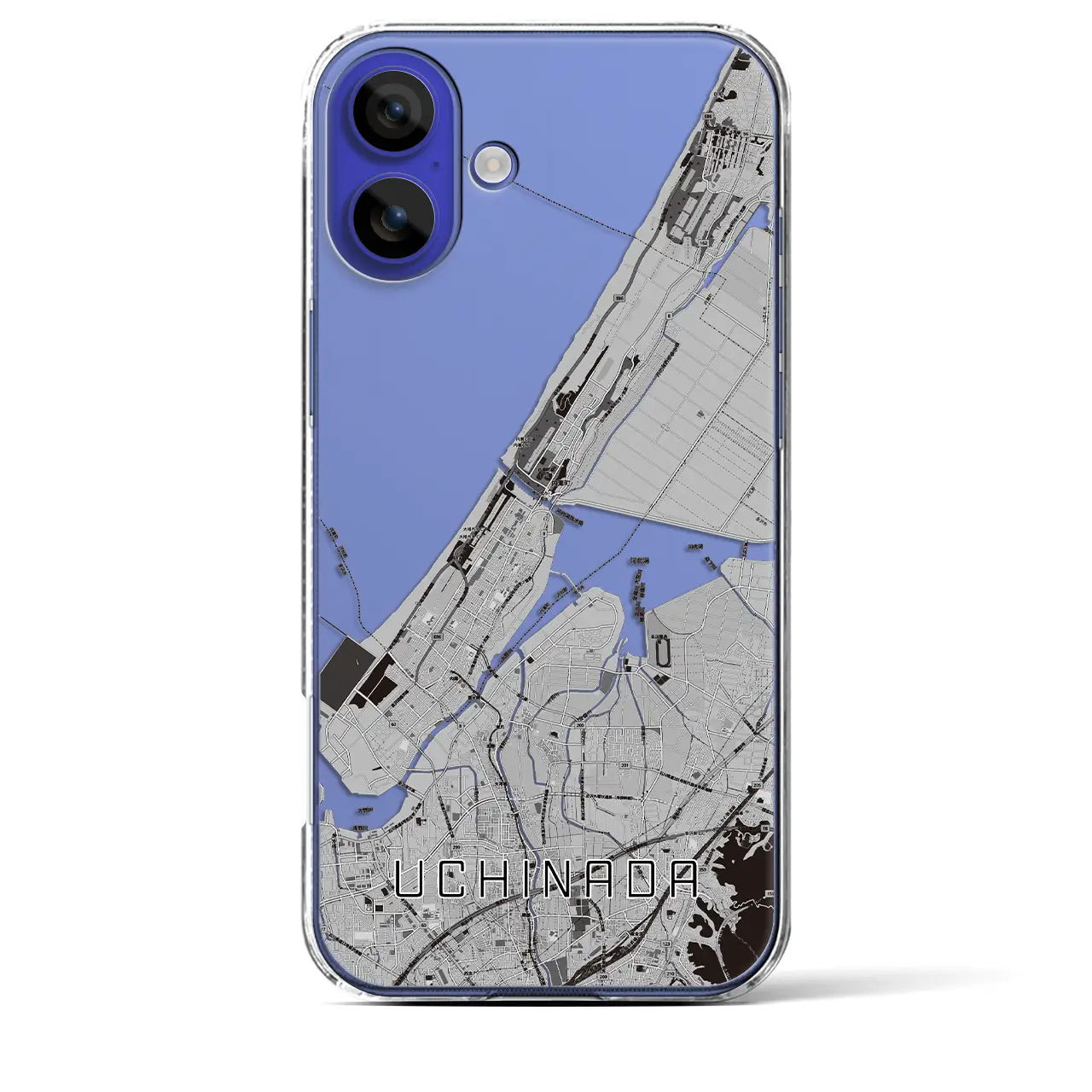 【内灘(石川県)】地図柄iPhoneケース(クリアタイプ)