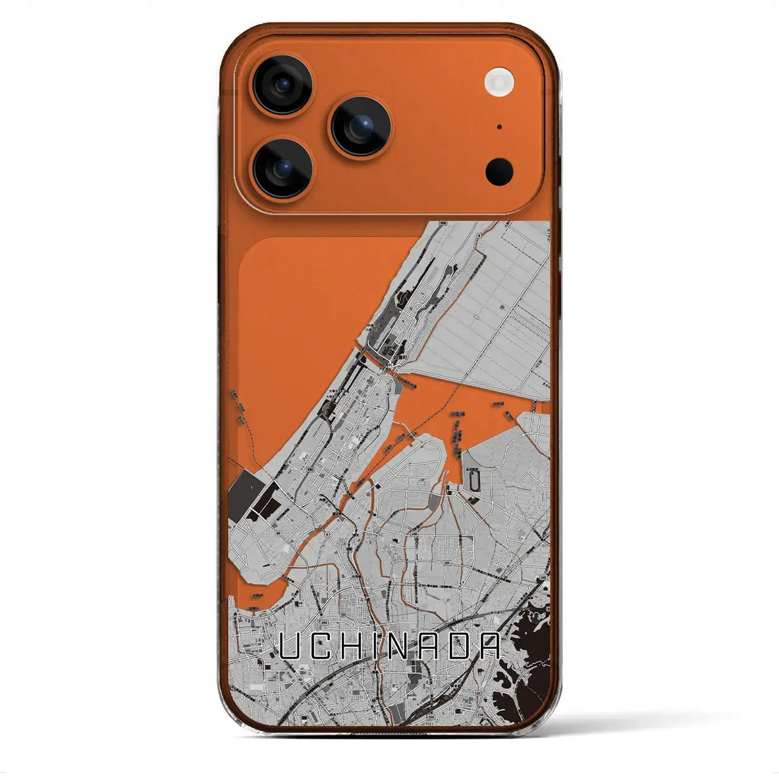 【内灘(石川県)】地図柄iPhoneケース(クリアタイプ)