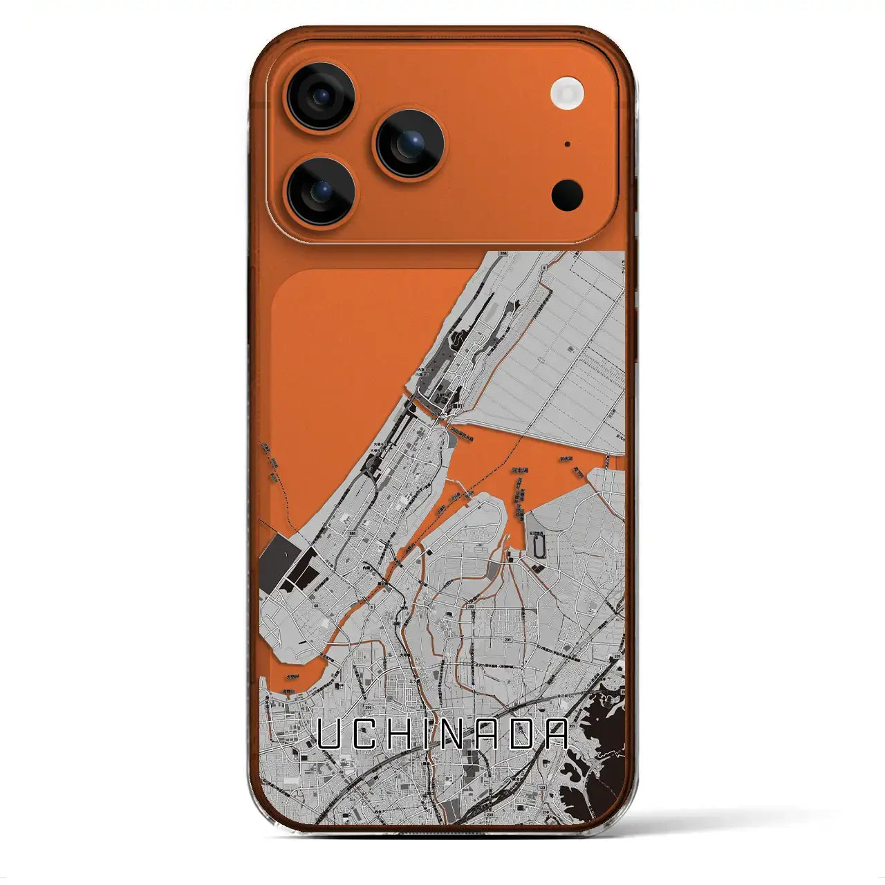 【内灘(石川県)】地図柄iPhoneケース(クリアタイプ)