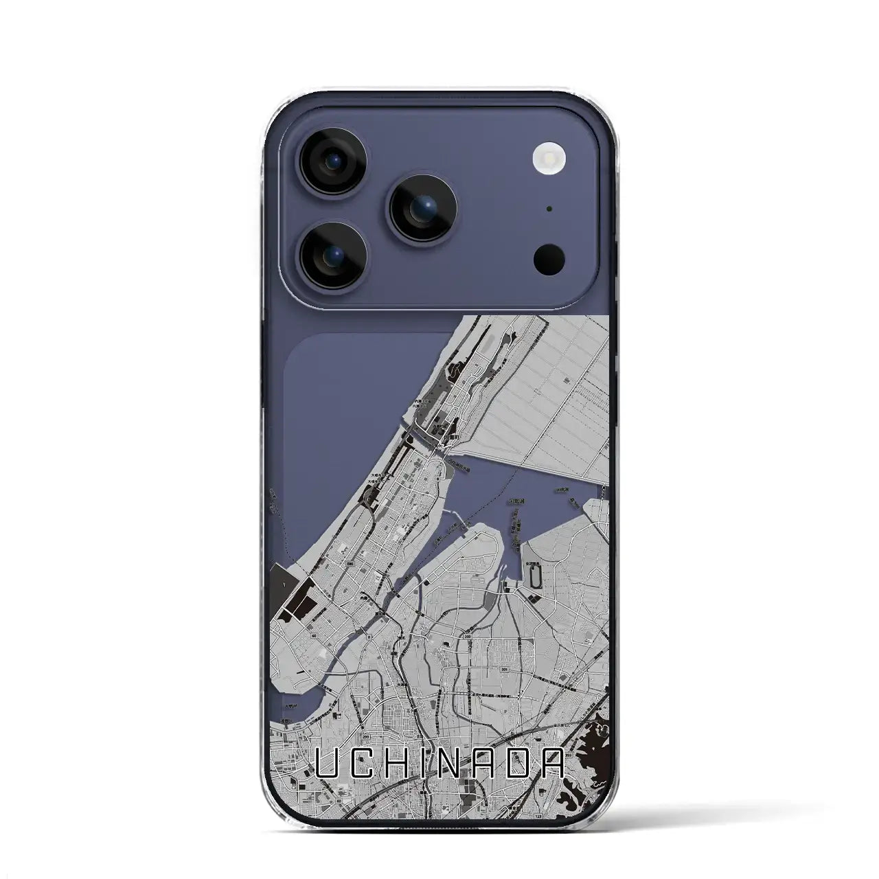 【内灘(石川県)】地図柄iPhoneケース(クリアタイプ)