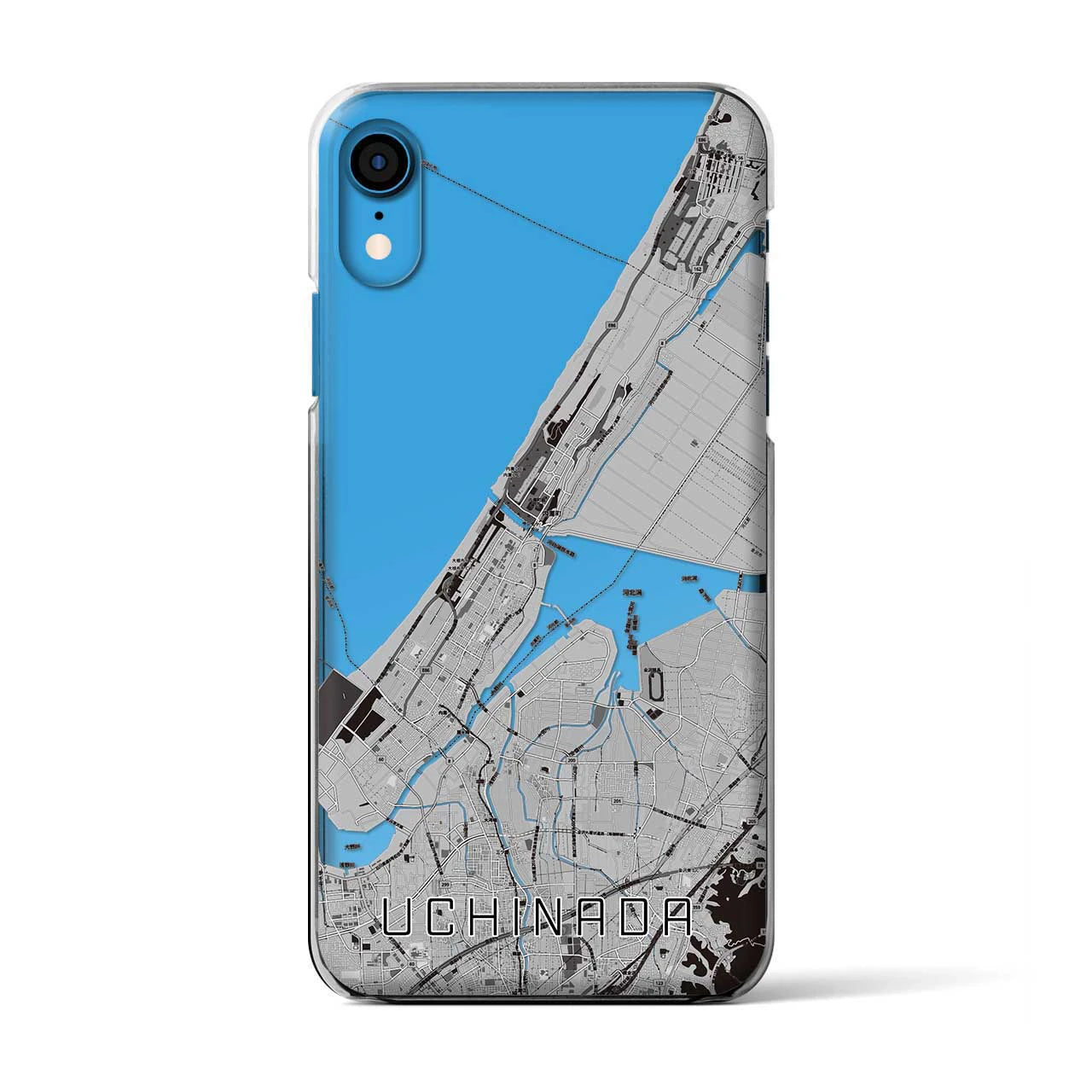 【内灘(石川県)】地図柄iPhoneケース(クリアタイプ)