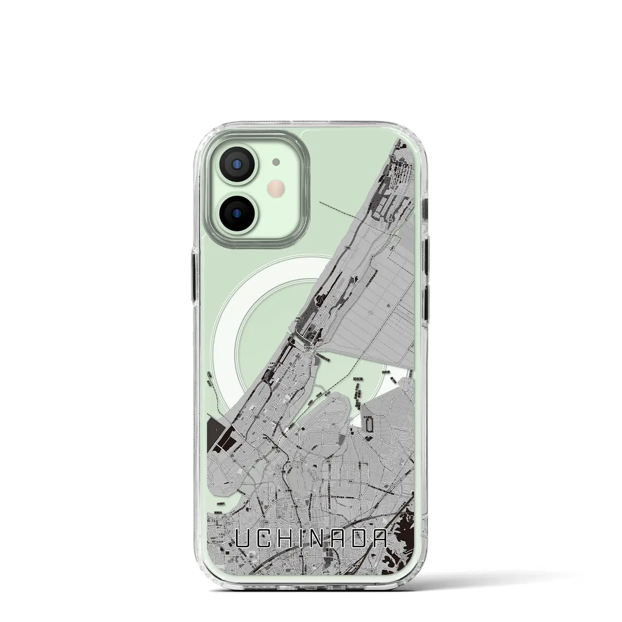 【内灘(石川県)】地図柄iPhoneケース(MagSafeタイプ)