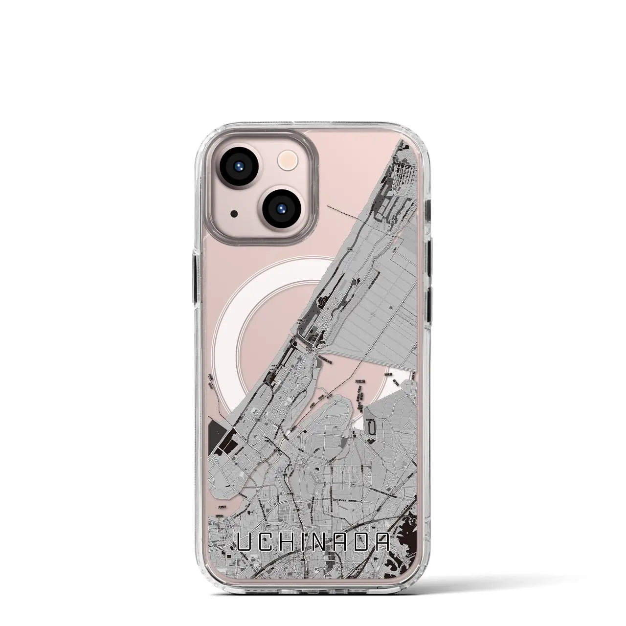 【内灘(石川県)】地図柄iPhoneケース(MagSafeタイプ)