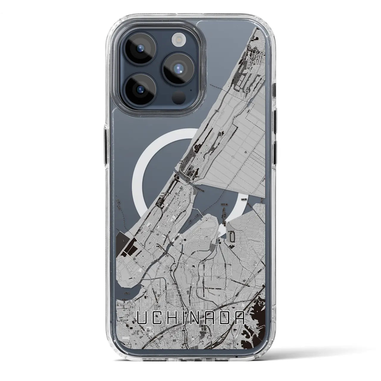 【内灘(石川県)】地図柄iPhoneケース(MagSafeタイプ)