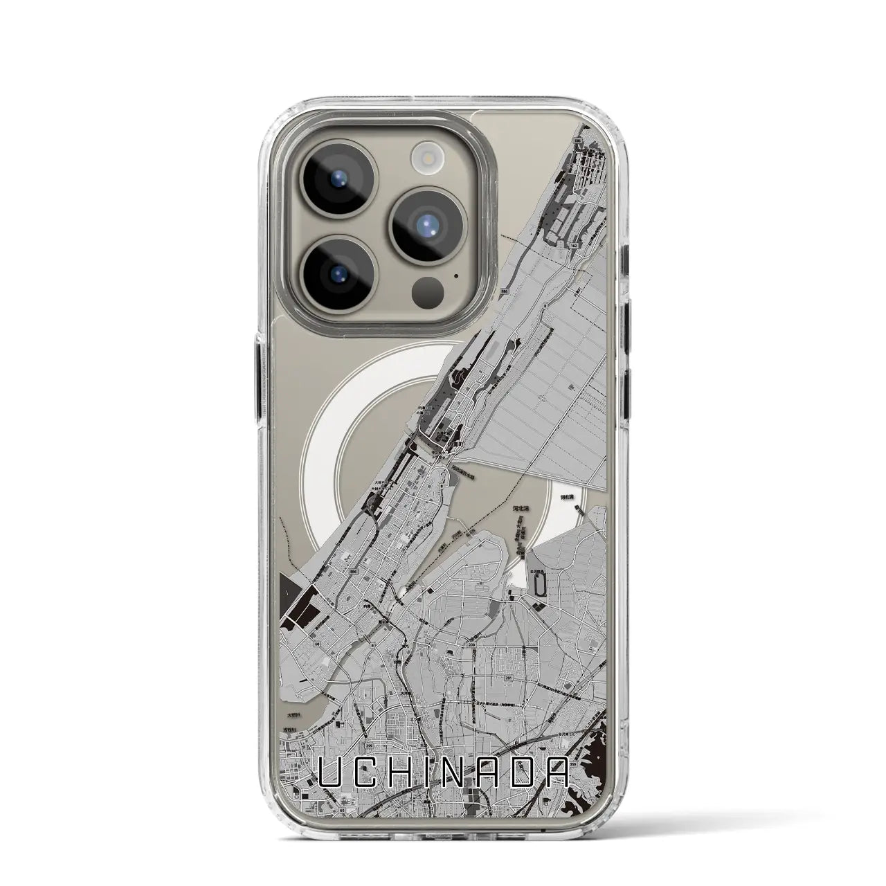 【内灘(石川県)】地図柄iPhoneケース(MagSafeタイプ)