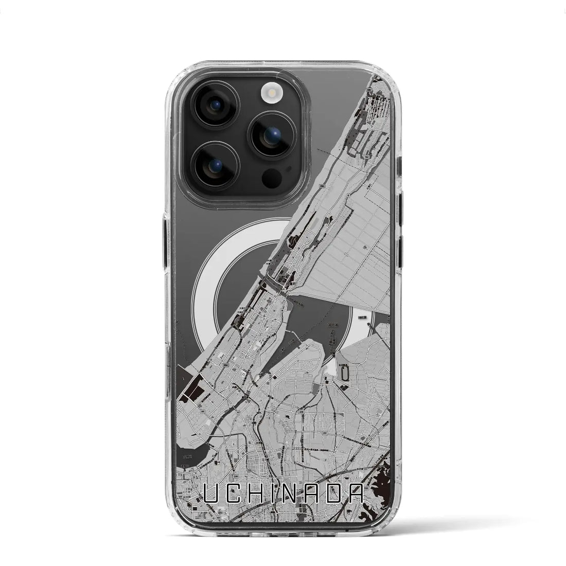 【内灘(石川県)】地図柄iPhoneケース(MagSafeタイプ)