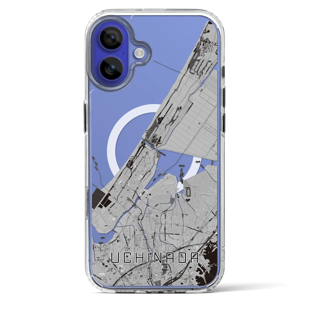 【内灘(石川県)】地図柄iPhoneケース(MagSafeタイプ)