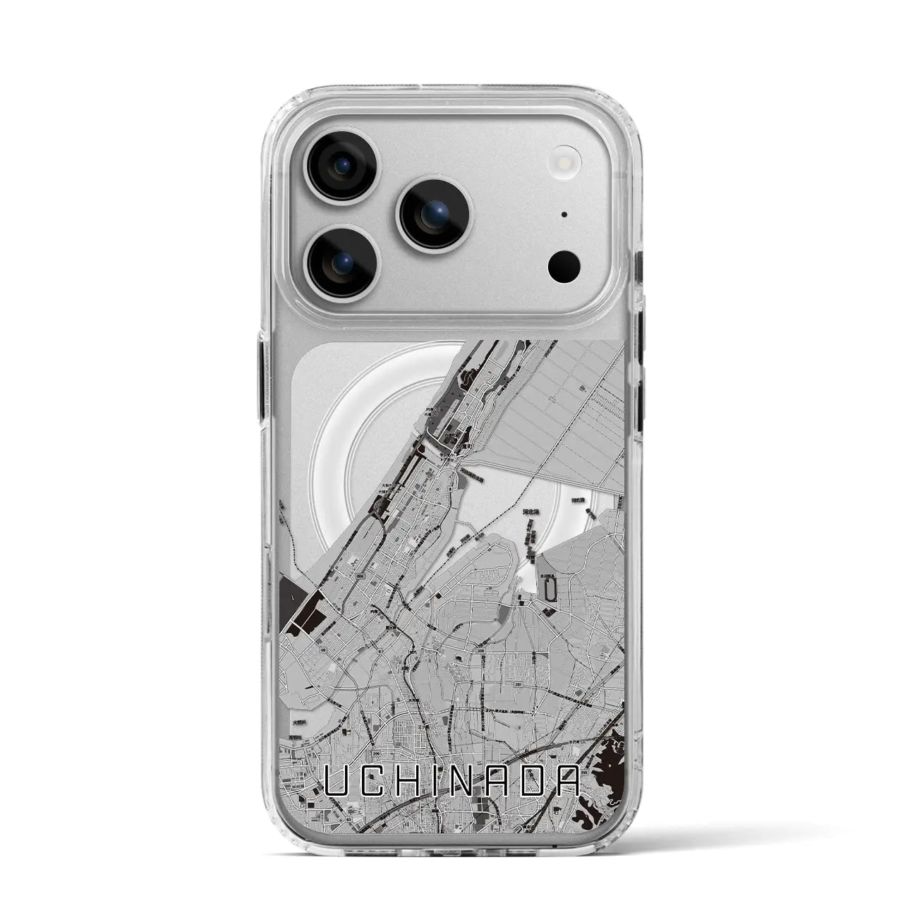 【内灘(石川県)】地図柄iPhoneケース(MagSafeタイプ)