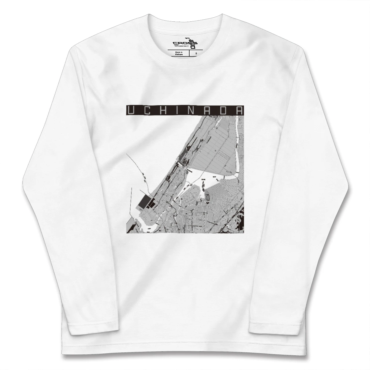 【内灘(石川県)】地図柄ロングスリーブTシャツ