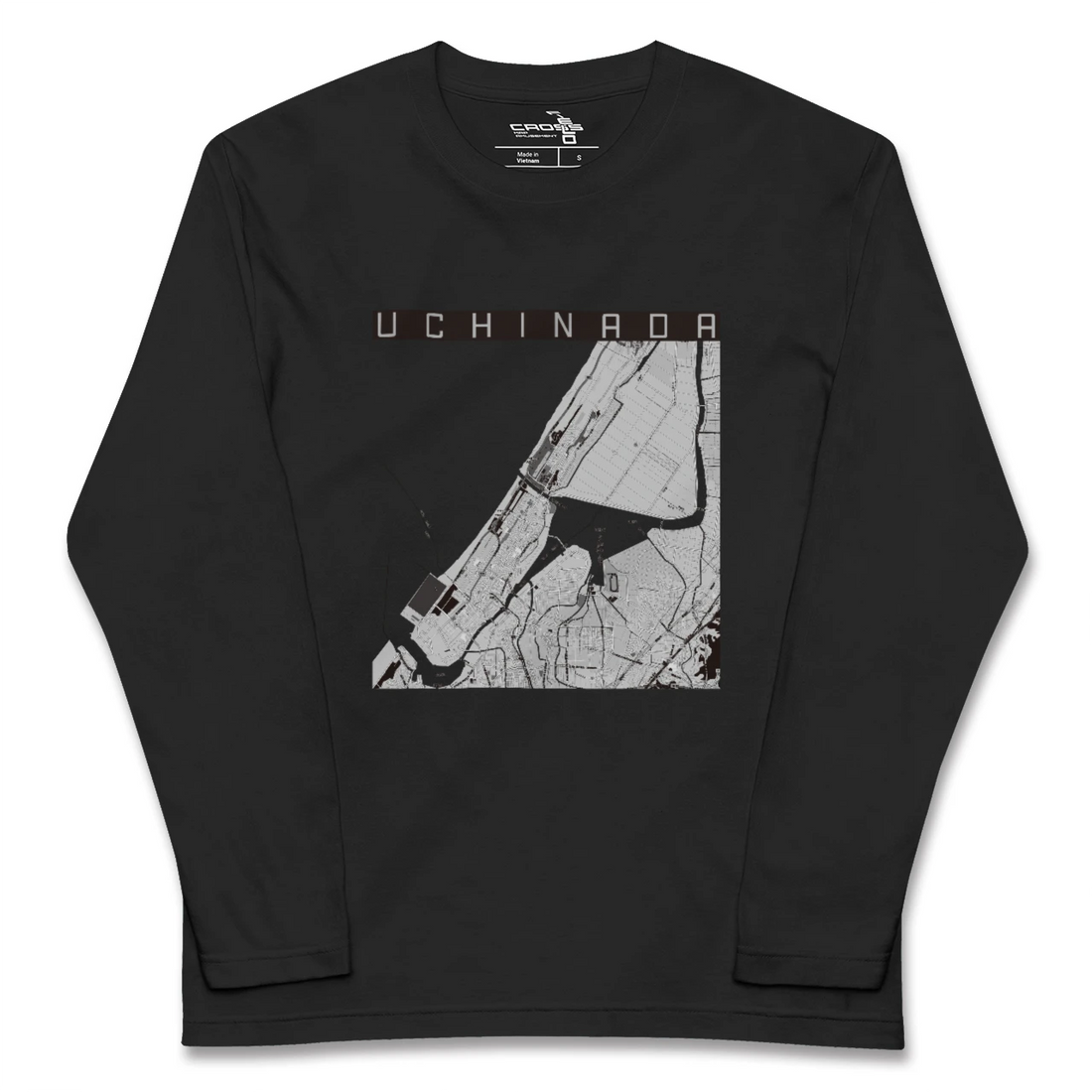 【内灘(石川県)】地図柄ロングスリーブTシャツ