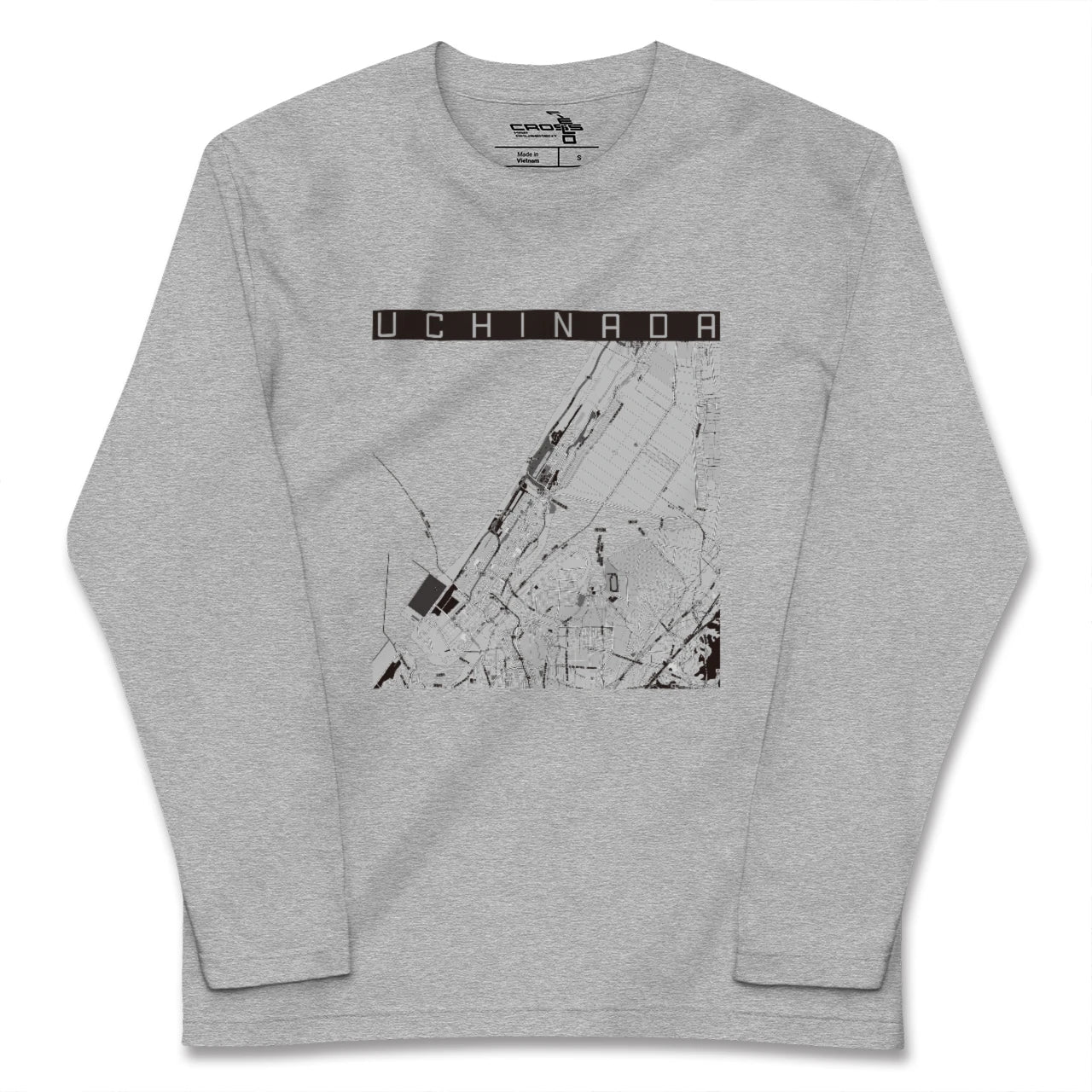 【内灘(石川県)】地図柄ロングスリーブTシャツ