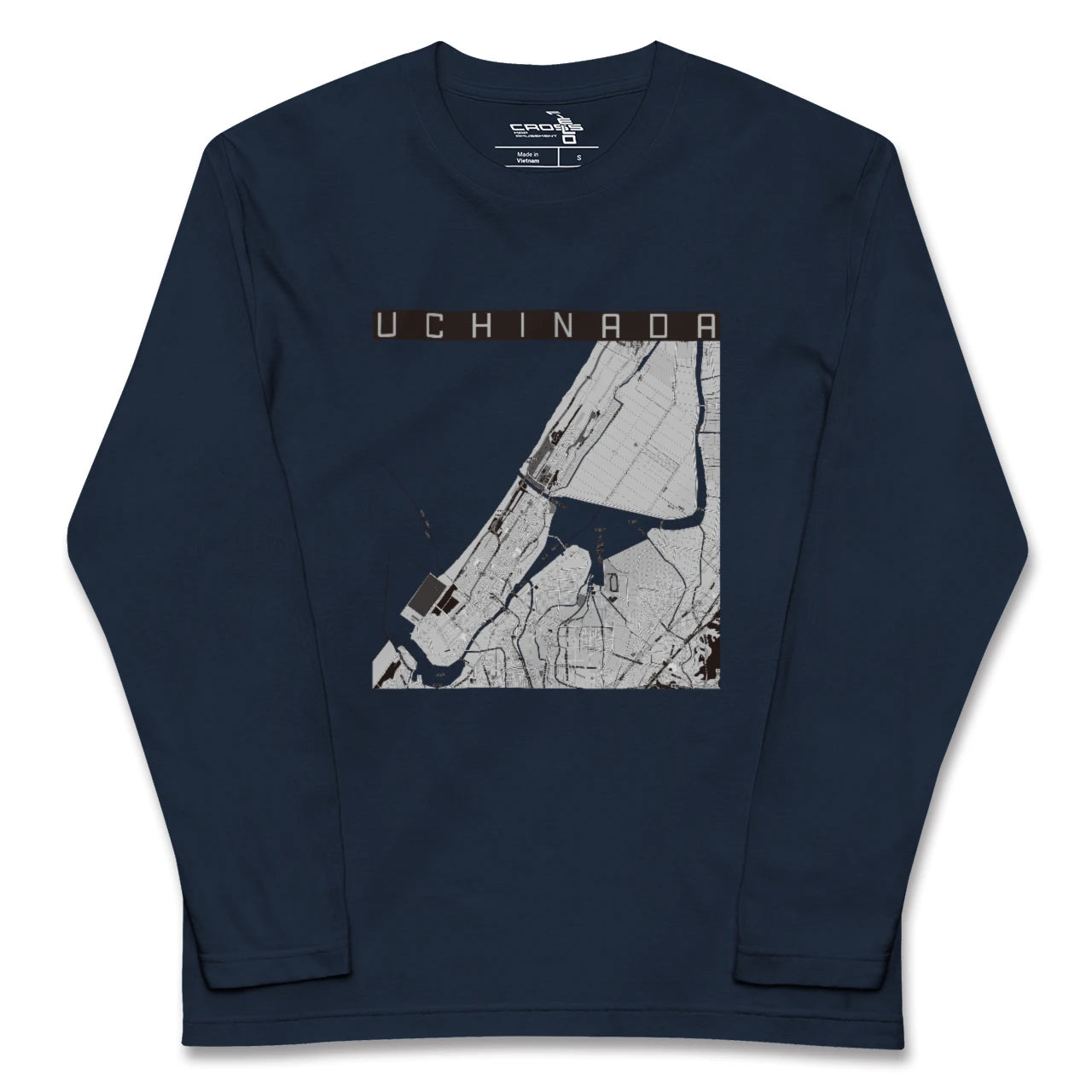 【内灘(石川県)】地図柄ロングスリーブTシャツ