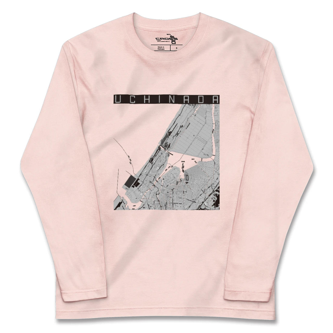 【内灘(石川県)】地図柄ロングスリーブTシャツ