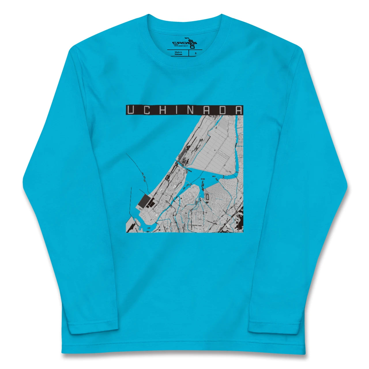 【内灘(石川県)】地図柄ロングスリーブTシャツ