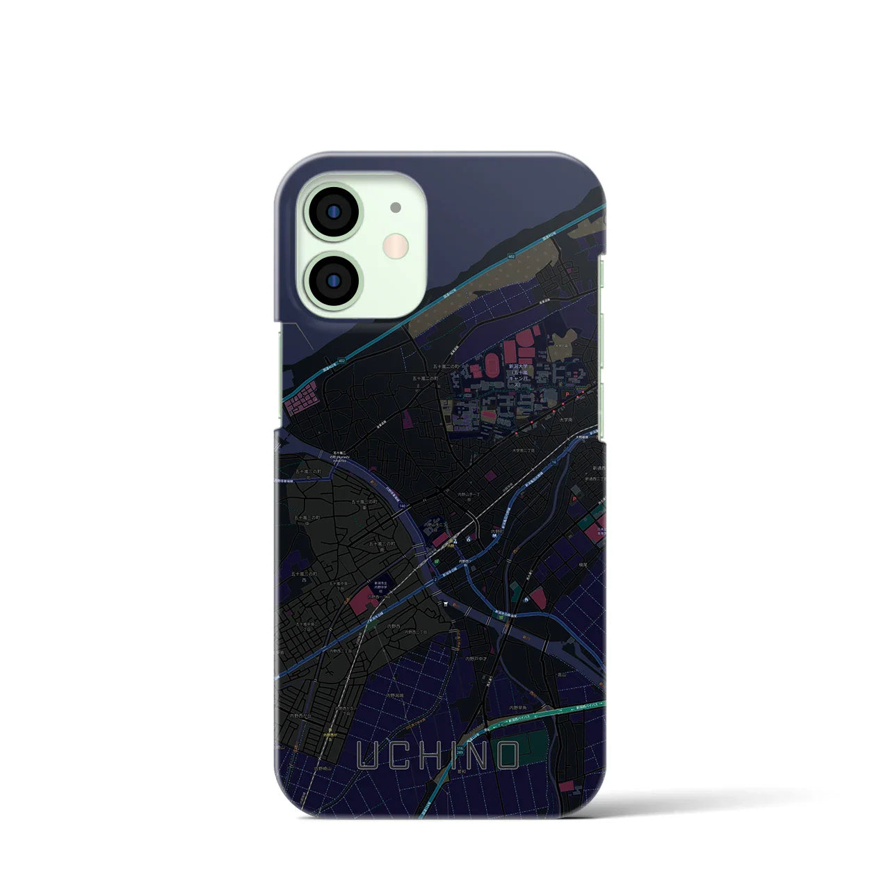 【内野(新潟県)】地図柄iPhoneケース(バックカバータイプ)